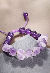 ravishing teensy-weensy healing amethyst gemstones baby birthstone bracelet